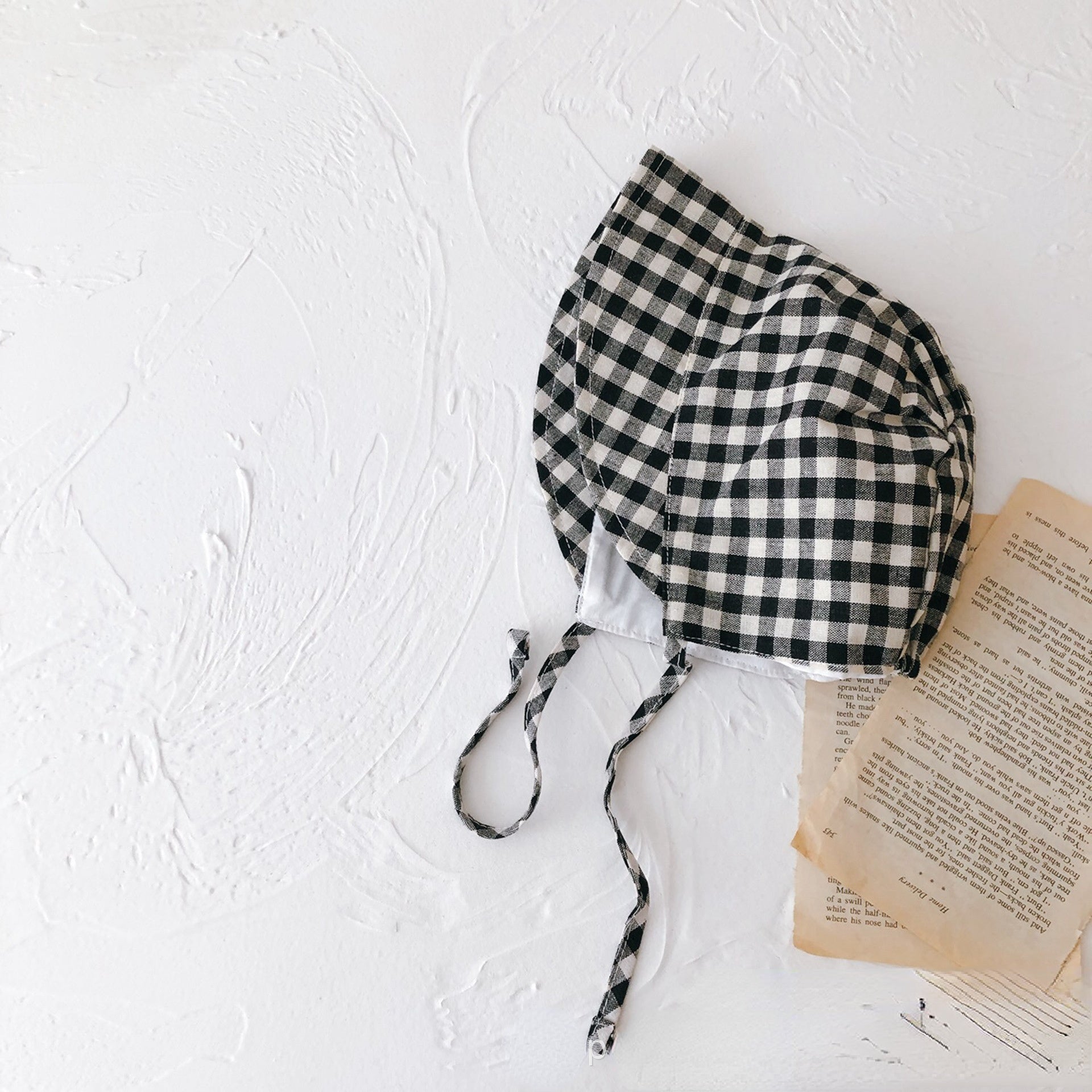 Wholesale Lovely Plaid Cotton Sunshade Hat and Big Brim Hat